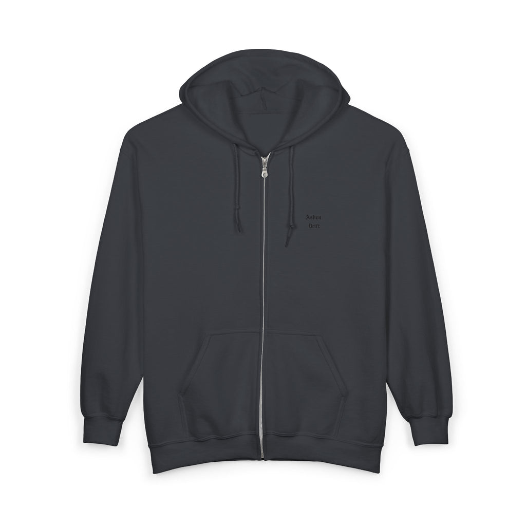 Ashen Drift Logo Full Zip Hooded Sweatshirt