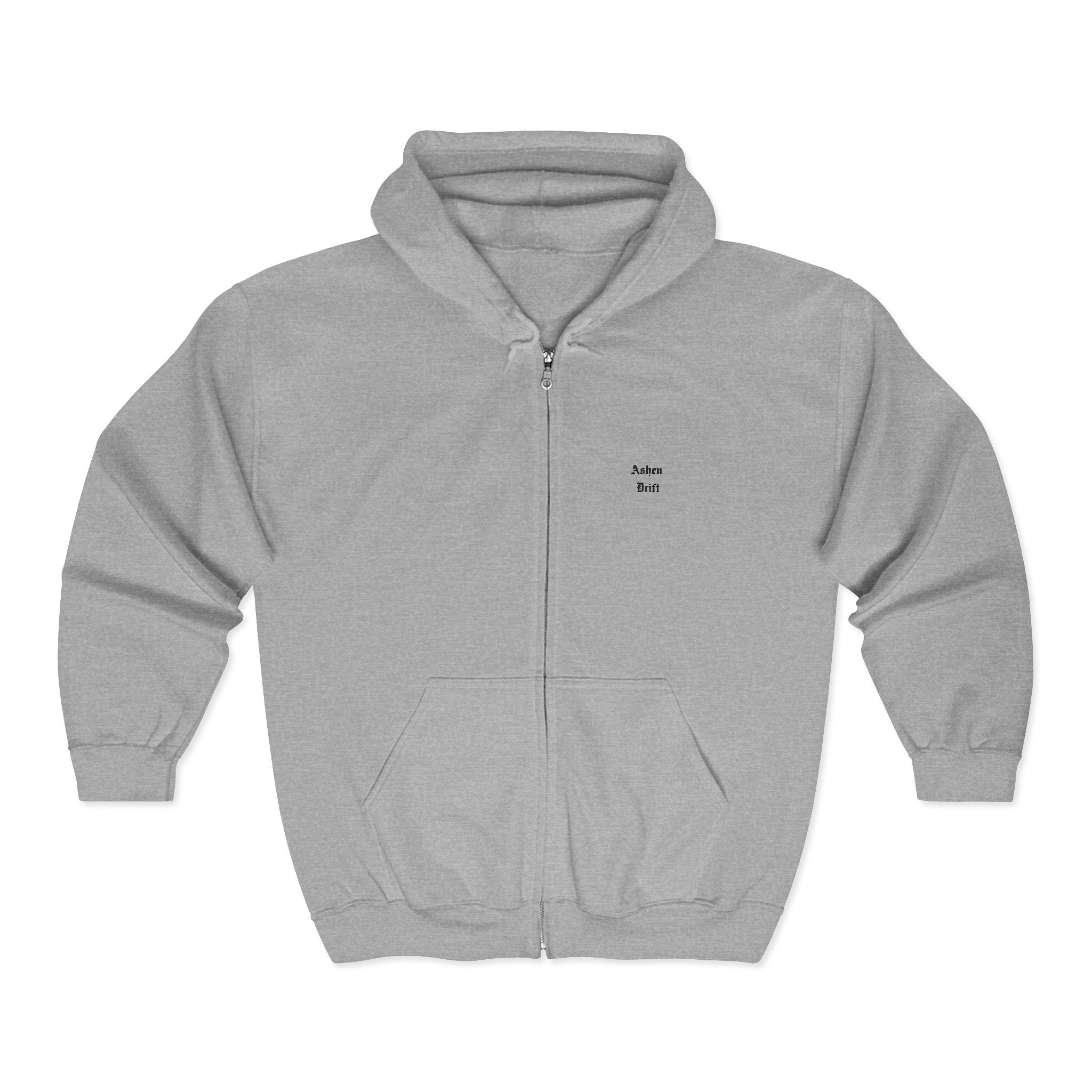 Ashen Drift Logo Full Zip Hooded Sweatshirt