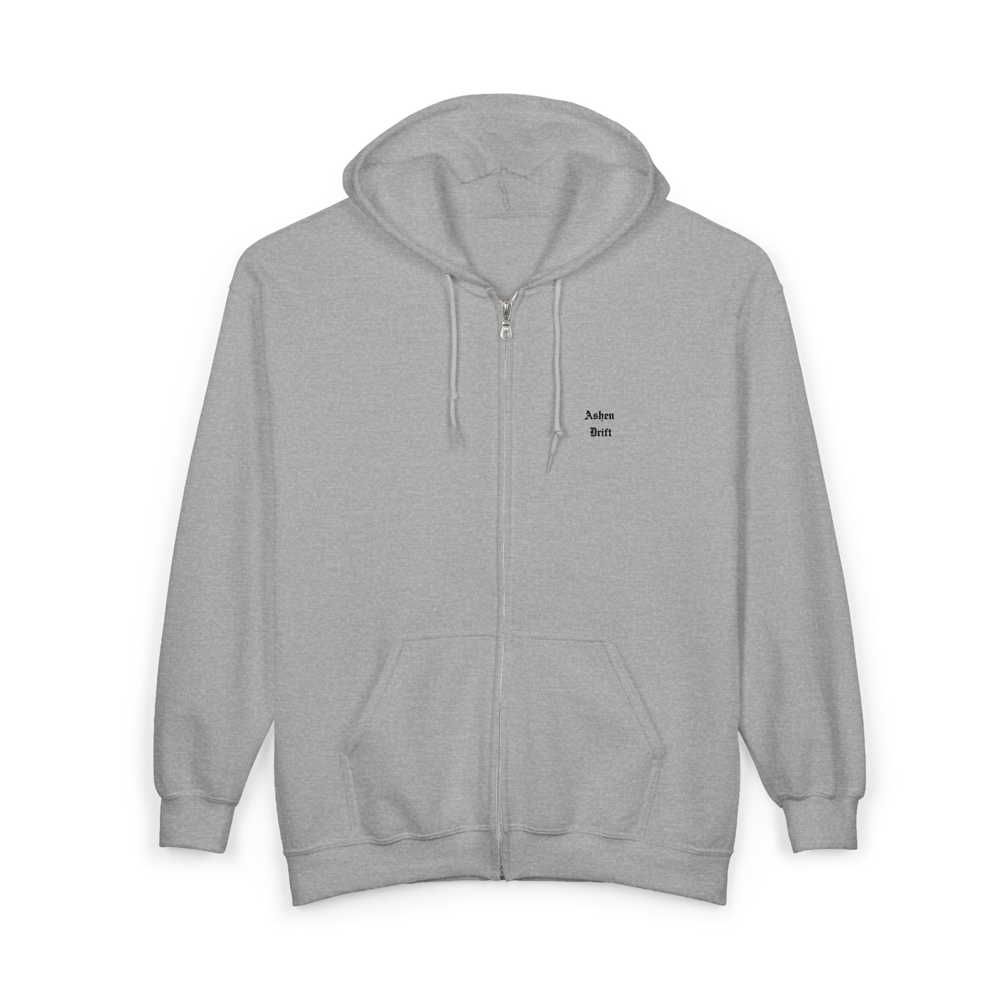 Ashen Drift Logo Full Zip Hooded Sweatshirt