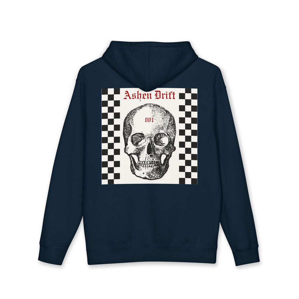 ASHEN DRIFT — Checkered Skull 001 Hoodie