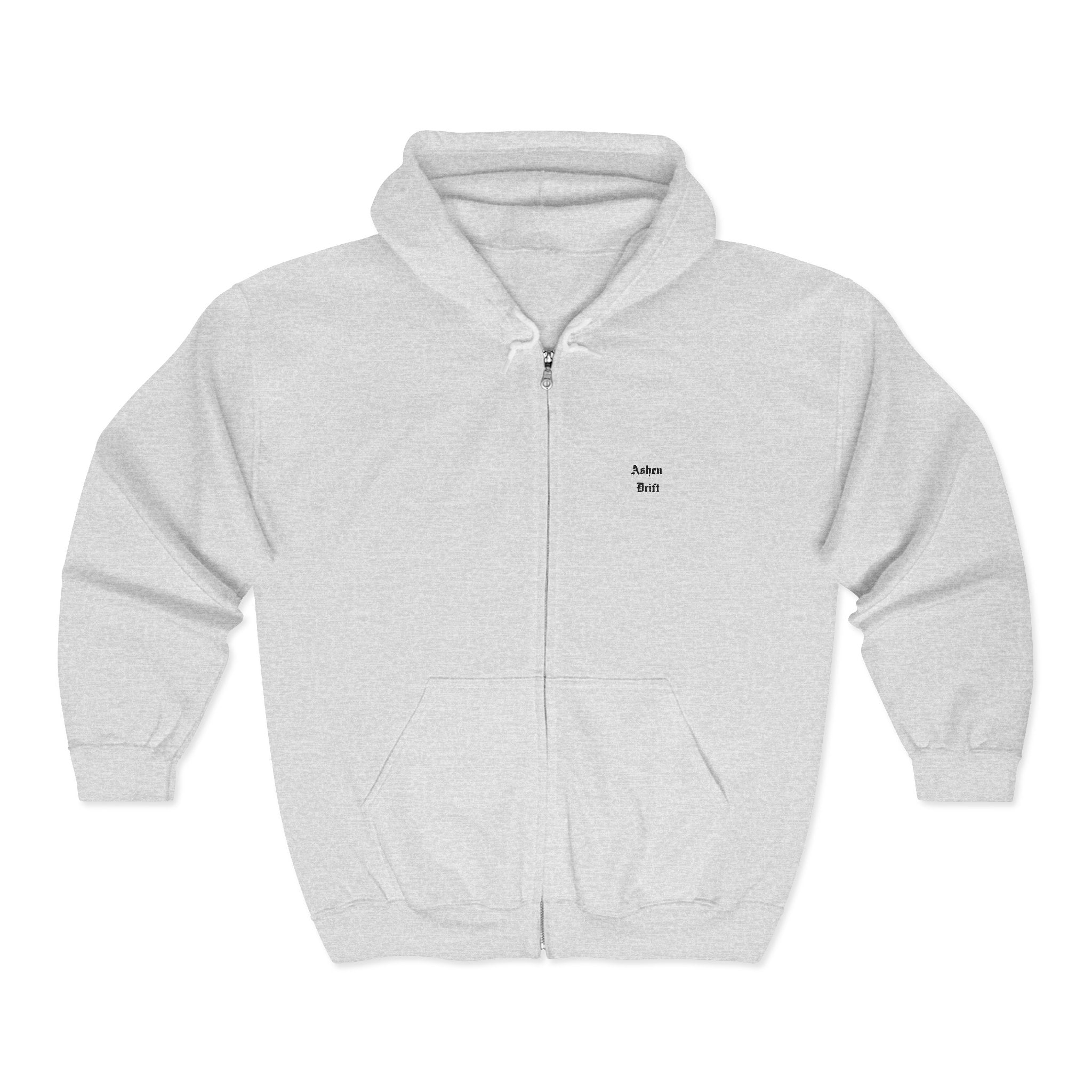 Ashen Drift Logo Full Zip Hooded Sweatshirt