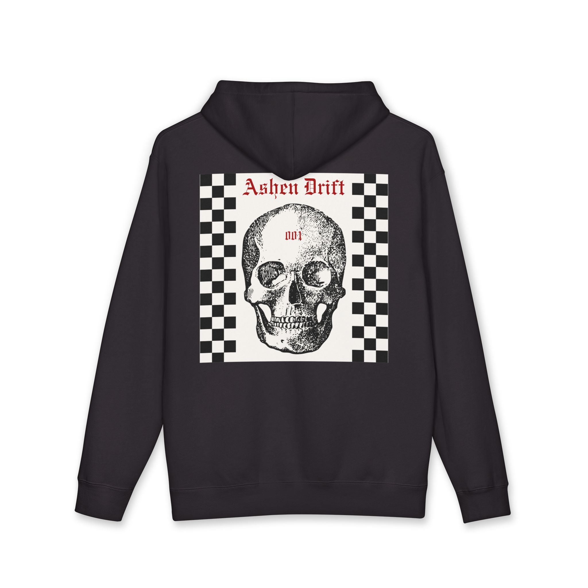 ASHEN DRIFT — Checkered Skull 001 Hoodie