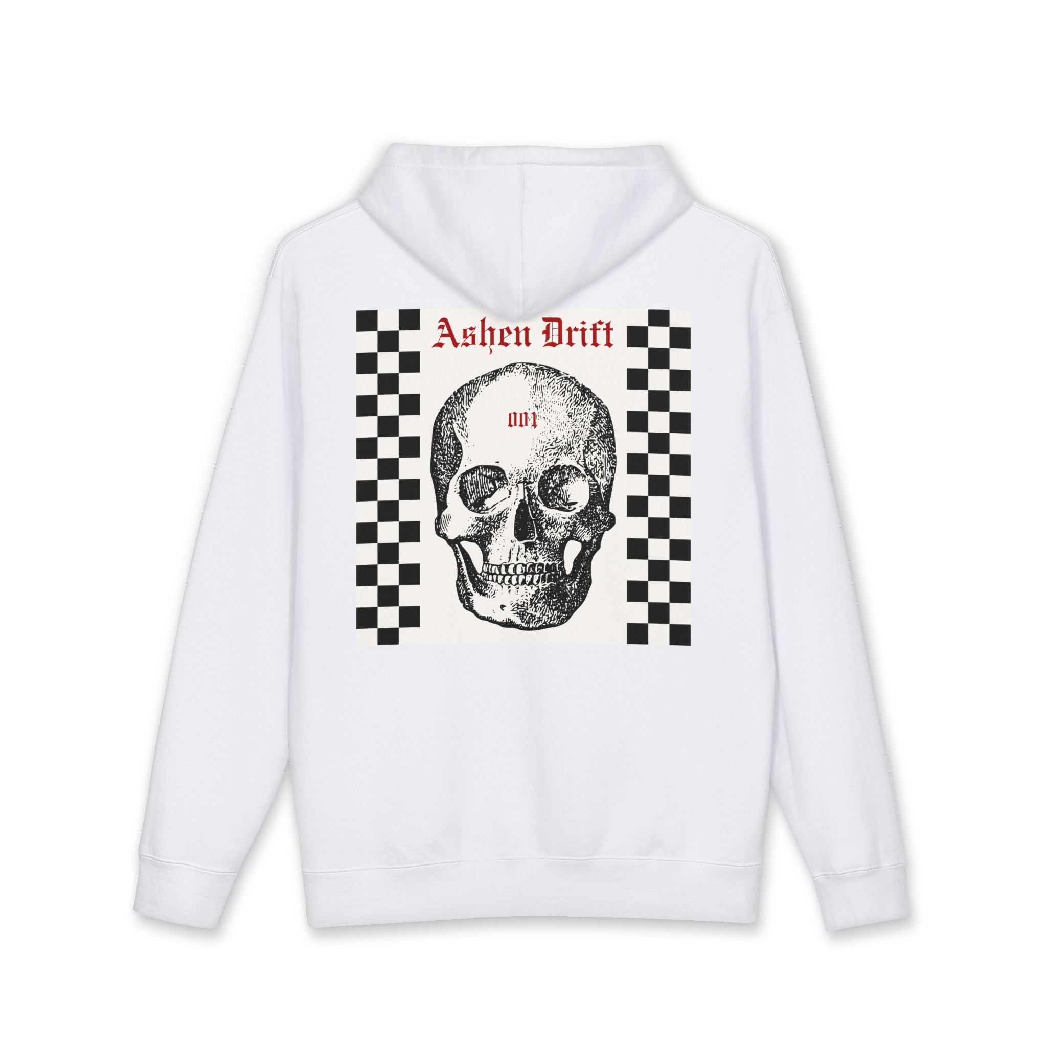 ASHEN DRIFT — Checkered Skull 001 Hoodie