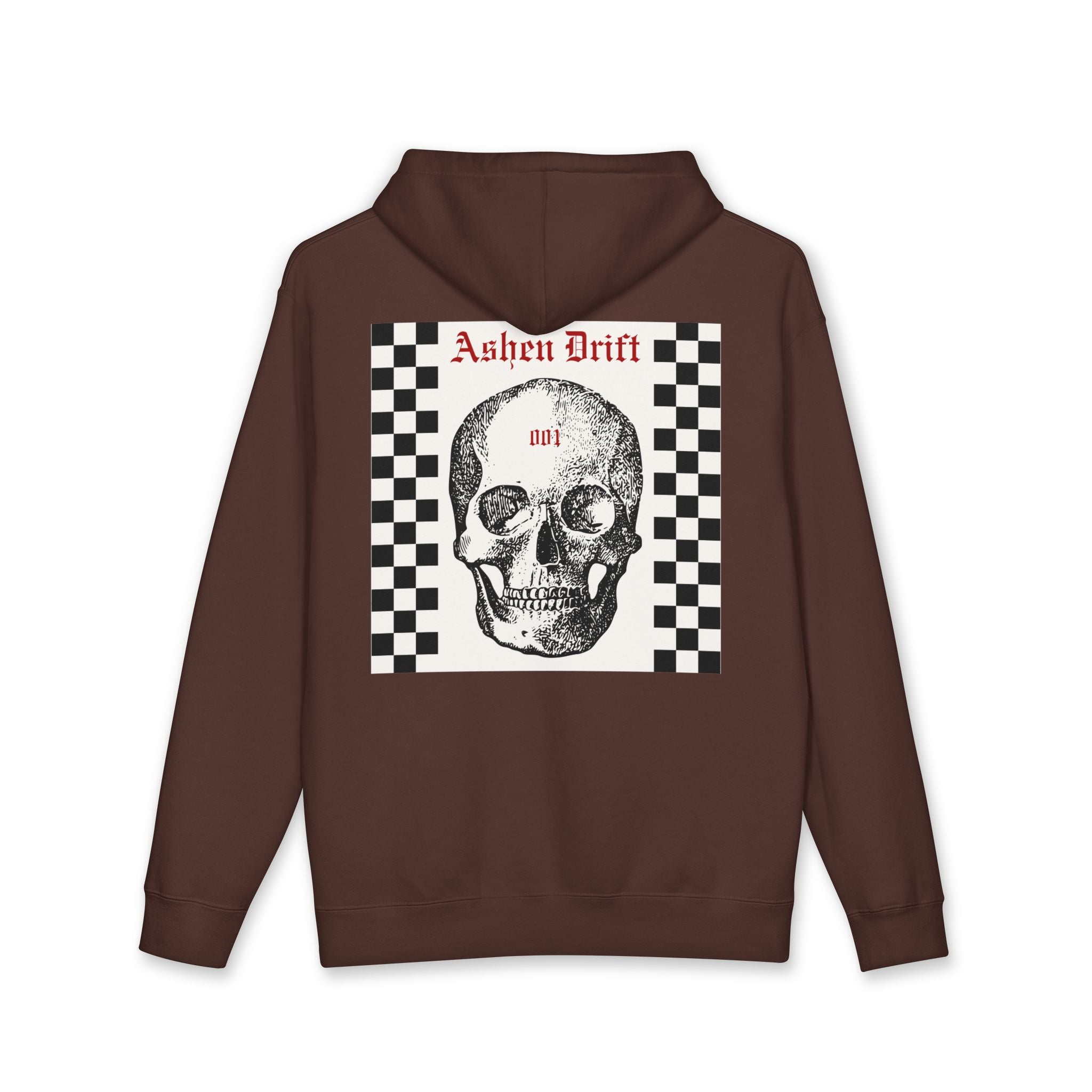 ASHEN DRIFT — Checkered Skull 001 Hoodie