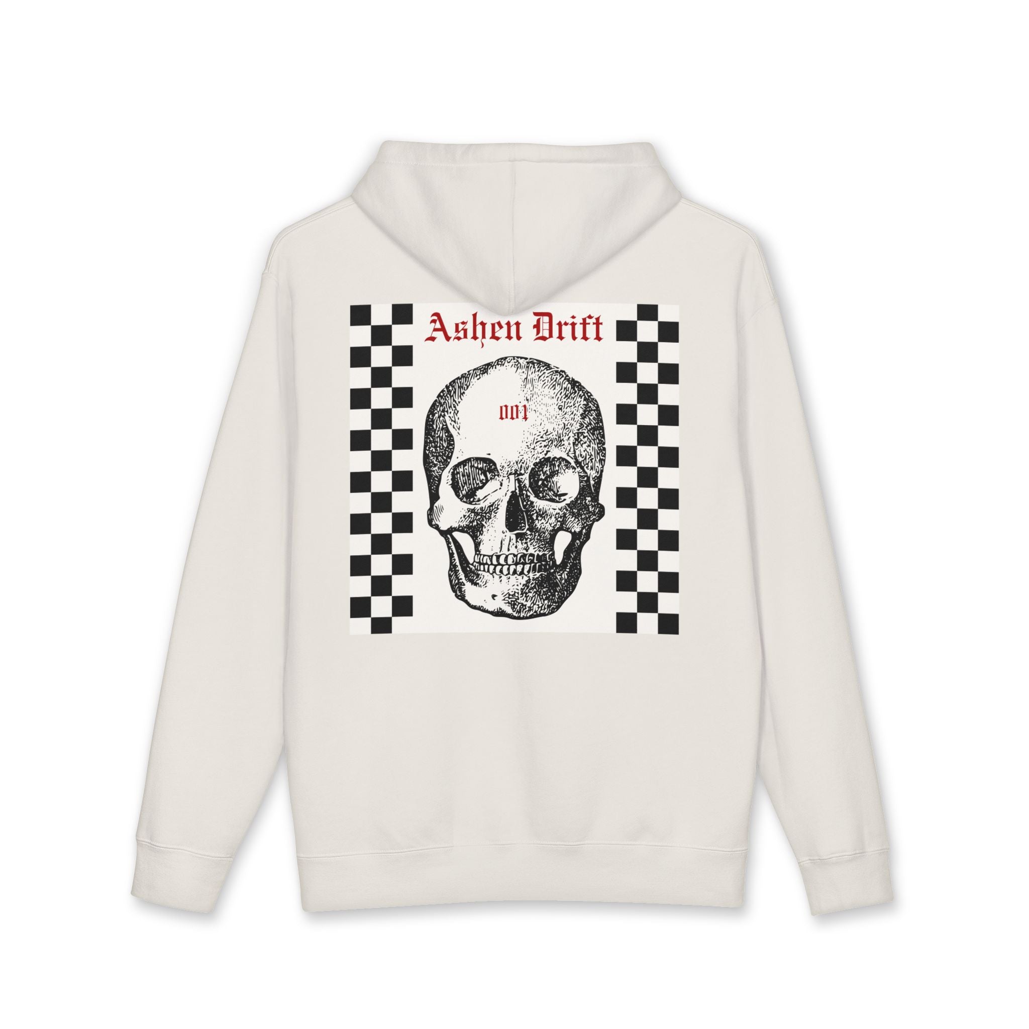 ASHEN DRIFT — Checkered Skull 001 Hoodie