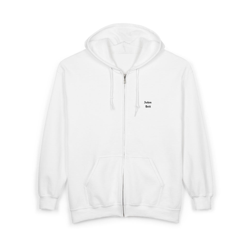Ashen Drift Logo Full Zip Hooded Sweatshirt