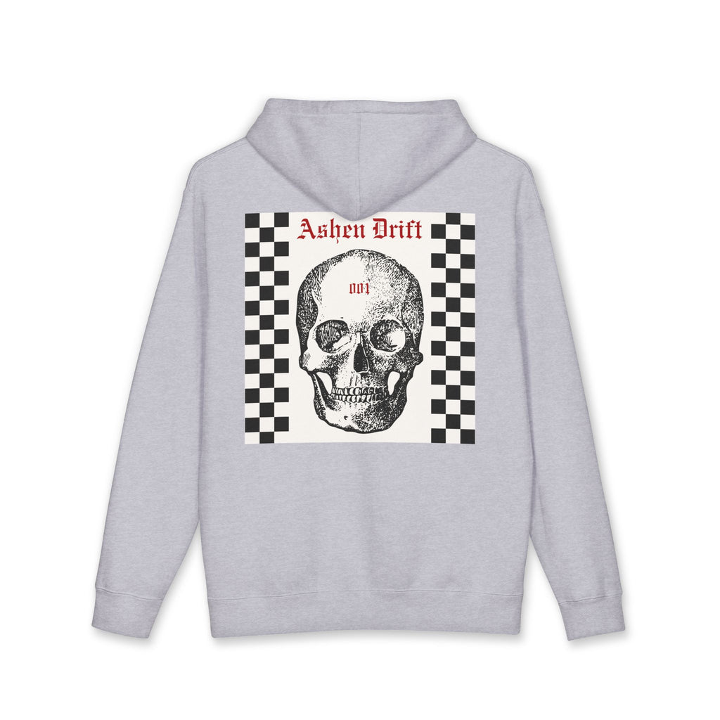 ASHEN DRIFT — Checkered Skull 001 Hoodie