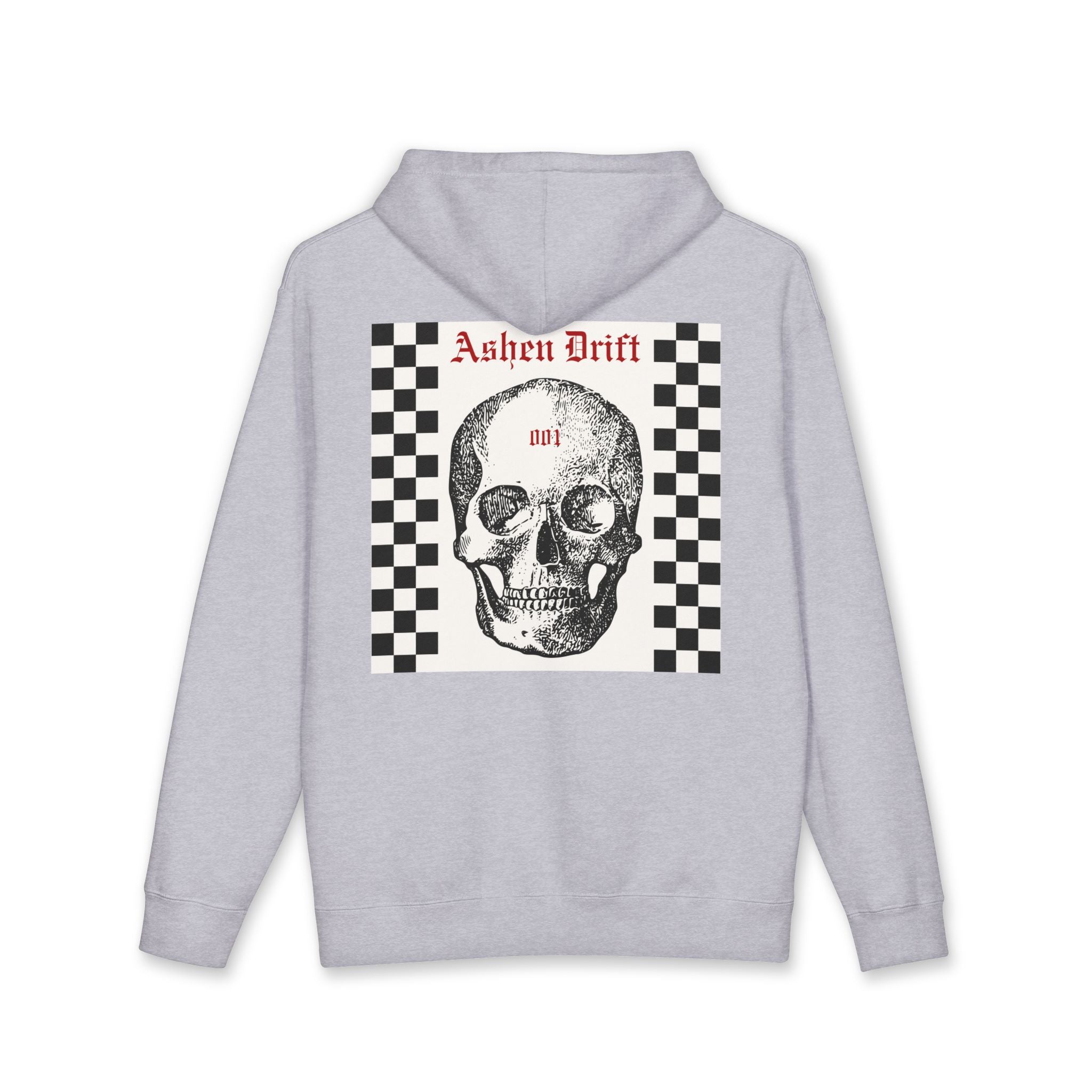 ASHEN DRIFT — Checkered Skull 001 Hoodie