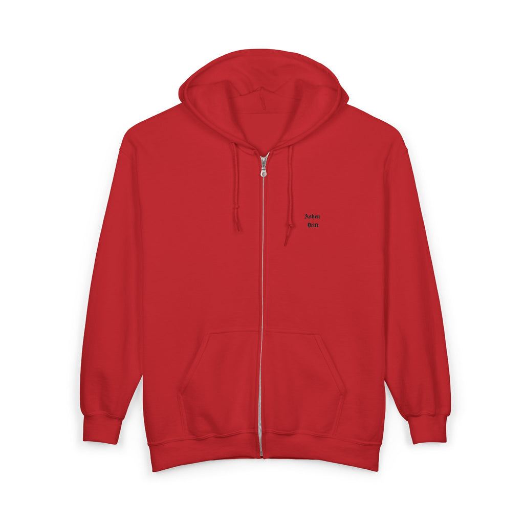 Ashen Drift Logo Full Zip Hooded Sweatshirt